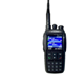 HORA DH-98VU 數位無線電對講機 DMR GPS 10W雙頻無線電 大功率彩色螢幕, 1個, HORA DH98 整組