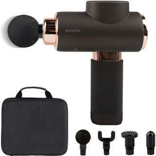 제스파 클래식 전신 무선 자동 마사지건 목어깨 안마기, ZP2965, 블랙 + 로즈골드