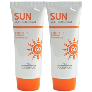 더마인드 백탁없는 눈시림없는 끈적임없는 데일리 수분 선크림 순한 대용량 멀티 썬크림 SPF50 PA+++, 70ml, 2개