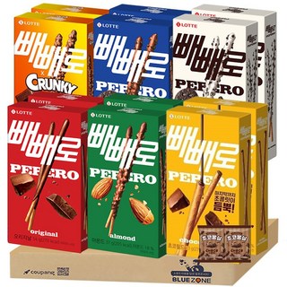 빼빼로 세트 초코2 아몬드2 크런키2 화이트쿠키2 누드2 초코쿠키2 몽실2, 1개, 54g