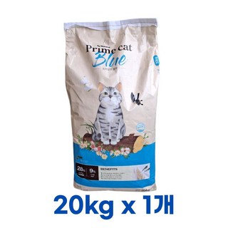 뉴트리나 프라임캣 블루 20kg 고양이사료 대용량 대포장 길냥이밥 길고양이 전연령, 1개, 닭