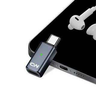 Lightning轉Type-C iPhone耳機轉接頭，音頻轉接線，蘋果設備通用, Lightning轉TypeC, 1個, 黑, 30mm