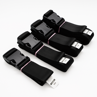 휴캠핑 38mm 넓은 버클스트랩 압축 웨빙 벨트 국내제조 벨크로 밴드 침낭 에어텐트( 1m/2m/3m/4m ), 4개, 2단, 블랙