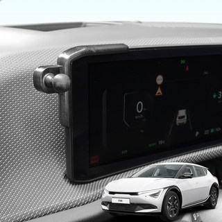 EV6 페이스리프트 호환용 차량용 핸드폰 거치대 마운트 좌측 블랙 추가안함, 맥세이프 무선충전거치대 S21