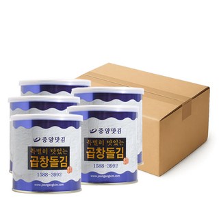 중앙맛김 보령 대천김 특별히 맛있는 곱창 돌김 캔김, 5개, 35g