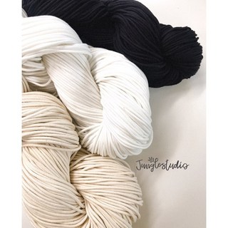 [정글스튜디오] 얇은 스트링 (1mm-3.5mm) 목걸이끈 우동끈 마크라메 실 재료 DIY, 화이트_(3합), 1개