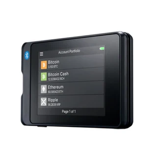 SecuX 安瀚科技 W20加密貨幣硬體錢包 (支援比特幣等超過一萬多種虛擬錢幣), 黑色, 1個