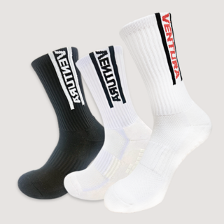 벤투라 스포츠양말 미끄럼방지기능 남성 긴목 축구 러닝 3켤레 1세트 YM-001, 3세트, 화이트+레드+블랙