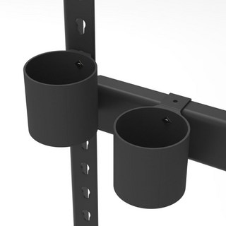 碰世代設計 角鋼配件 瓶罐架 免螺絲角鋼適用 飲料架, 黑色,橫桿用, 1個