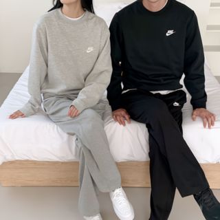 나이키 기모 맨투맨 플리스 긴팔 티셔츠 남녀공용 겨울 방한 + wayweather 양말