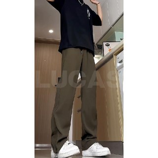 臺灣優選 那不勒斯西褲垂墜感高級感cleanfit馬吉拉褲子春秋季男拉鍊喇叭褲