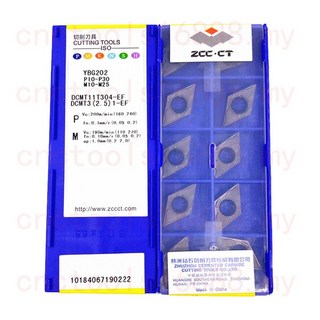 ZCC.CT DCMT 070204 DCMT09T308 DCMT11T304 DCMT11T312-EM EF AHF YBD152 YBC252 YBG202 카바이드 인서트, 01 10PCS, 19 DCMT070208-EM YBG205