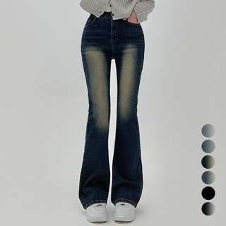 코모도 여성 스판좋은 하이웨스트 슬림 롱 부츠컷 청바지 ( 3단기장 )