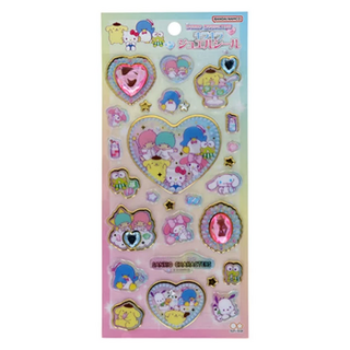 옐상 일본 정품 산리오 주얼 씰 스티커, 1개, 키키라라