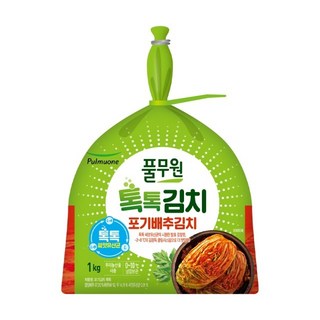 [풀무원] 톡톡 포기 김치, 상세설명참조, 1kg, 1개