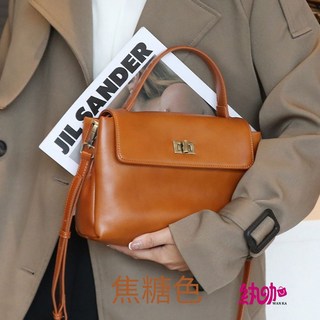 紈咖 真皮女包 斜背包 中性包 手提包 肩背包 復古簡約設計 通勤百搭