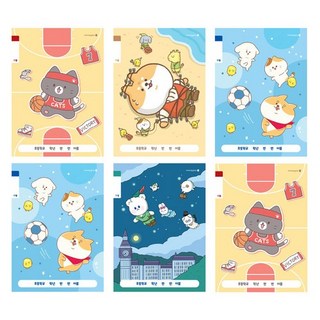 모닝글로리 초등 1-2 무제 노트 17줄 A 4종 + 2p 세트, Peter Pan, 1개