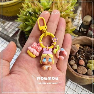 個性泡泡家 萌粒掛件 汽車手機鑰匙扣 可愛情侶書包掛飾 新年禮物 包包掛件 手作 labubu掛飾 鑰匙圈 吊飾 生日禮物, 1個, 哭娃異色