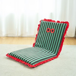 折疊懶人沙發榻榻米和室椅 可拆洗折疊椅 多角度靠背休閒椅 地板椅 飄窗椅, 1個, 海洋綠