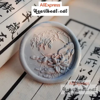 3D 레트로 왁스 페인트 씰 스탬프 유니폼 고양이 꽃 구리 헤드 봉투 청첩장 스크랩북 선물 GUI20230718, 38 ship 10-20days