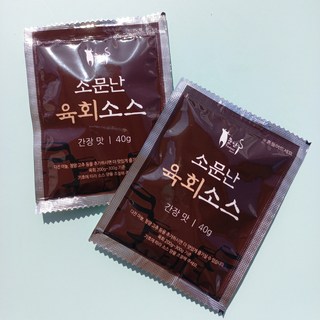 올패드 소문난 육회소스 간장맛 40g 소금육회, 200개