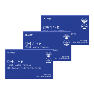 클라리온 칼마디아K 30정 3박스 칼슘 마그네슘 비타민D 아연 비타민K 망간, 3개