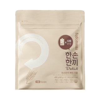 한손한끼 단백질 쉐이크 대용량 곡물맛, 1개, 490g