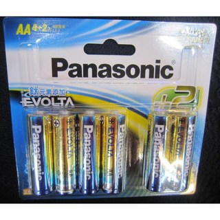 PANASONIC國際牌 EVOLTA 鹼性電池 3號AA/4號AAA (4入2(6入)包裝), 1個, 4號AAA(4+2)