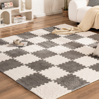 글로윅 미끄럼 방지 뽀글이 폭신폭신 퍼즐매트 퍼즐러그 (10장 set)