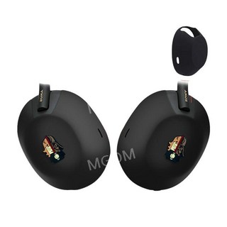 SONY 헤드폰 보호 호환 WH-1000XM6 XM5이어캡 커버 실리콘 무선 헤드셋 이어컵, 블랙(워리어), 1개