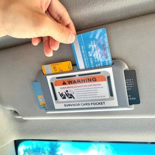 펄스티치 썬바이져 카드포켓 수납 일체형, 그레이 일체형, 1개