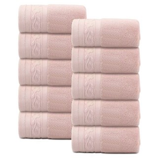 록신 프리미엄 데일리 순면 코마사 수건 40수 부드러운 호텔타월 10장세트, 베이비핑크, 10개