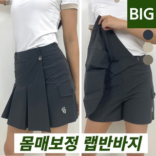 [스윙서플라이] 여성 골프 반바지 보정 팬츠 스판 여자 골프웨어 랩반바지 빅사이즈 ZOMLPA05