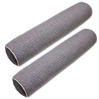 폴랑 1+1 메밀 목침베개 피그먼트 커버 거북목 일자목 원형 경추베개, 그레이 2개