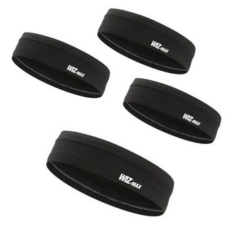 위즈모아 라이트 쿨 헤어밴드 4P, 블랙, 4개