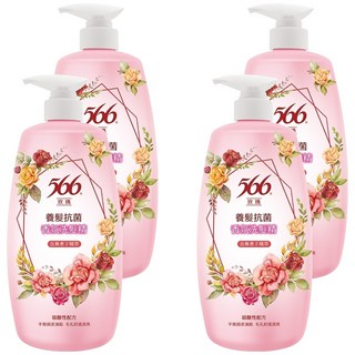 566 玫瑰養髮抗菌香氛洗髮精，含無患子精萃，800g, 4瓶
