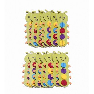 毛毛蟲造型拼圖 幼兒數學教具, 1套