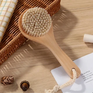 2 In 1 건성 피부 바디 마사지 브러시 천연 강모 죽은 피부 제거제 안티 셀룰 라이트 각질 제거 혈액 순환, 05 E