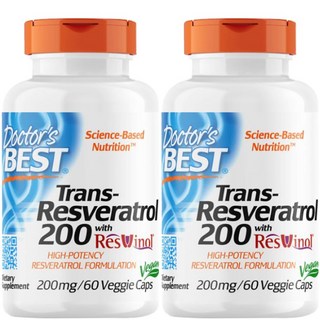 Doctor's BEST 無麩質反式白藜蘆醇植物膠囊, 60顆, 2罐