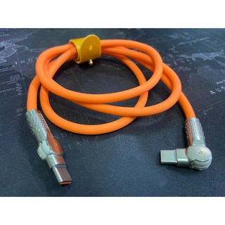 雙 Type-C 120W 雙彎頭 可折疊 180° 旋轉 充電線 傳輸線 數據線 1M 1.5M 2M, 1個