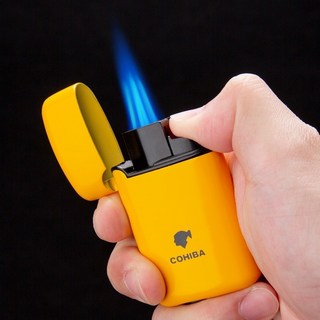 崇德店 經典噴火槍焊槍打火機 防風噴槍 戶外烘焙充氣體 直沖噴搶火機, 1個, CLB-22AE7黃色, CLB-22AE7黃色