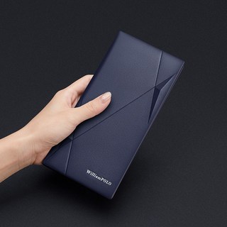 Williampolo 英皇保羅正品 長夾 潮薄款 男錢包 皮夾 男生 長皮夾 真皮 多卡位錢包 附禮盒【奧特萊斯】