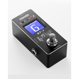Donner DT-1 크로매틱 기타 튜너 페달 스크린 장착 빠르고 정확한 튜닝, 1개