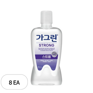 가그린 스트롱 구강청결제, 750ml, 8개