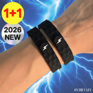 온더밸류 정전기 방지 팔찌 건강 방수 밴드 완화 장치, 블랙, 2개