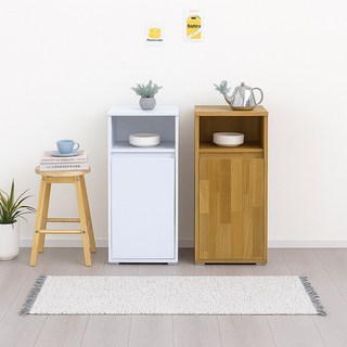 틈새공략 300다용도 오픈 도어수납장 BJ3345R, 멀바우[LT02R]