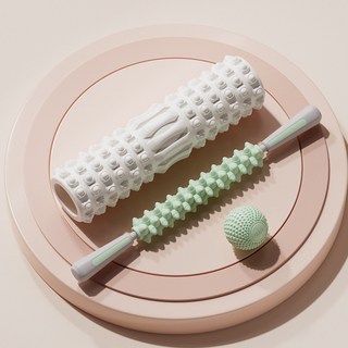 은성 홈트 폼롤러 마사지스틱 마사지볼, 화이트, 1세트