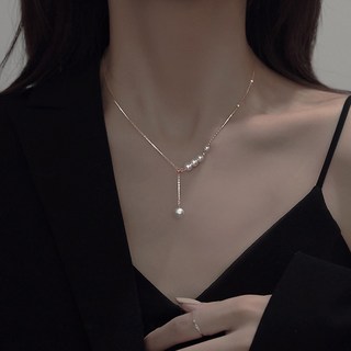 法式珍珠項鍊女