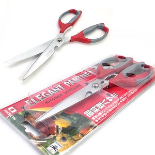 일제 니켄 엘레강스 톱니가위 25cm 식당 주방 업소용 고기가위, 1개