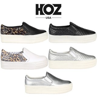 [HOZ]호즈 여성 통굽 키높이 슬립온 NATALIE (굽 4cm)